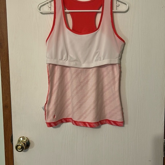 Women's Danskin Now Striped Racer Back Tank Top With Shelf Bra - Picture 8 of 8